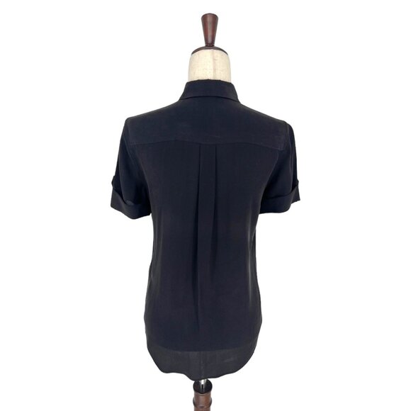 Equipment Slim Signature Short Sleeve Silk Blouse | Extra Small - Picture 3 of 8